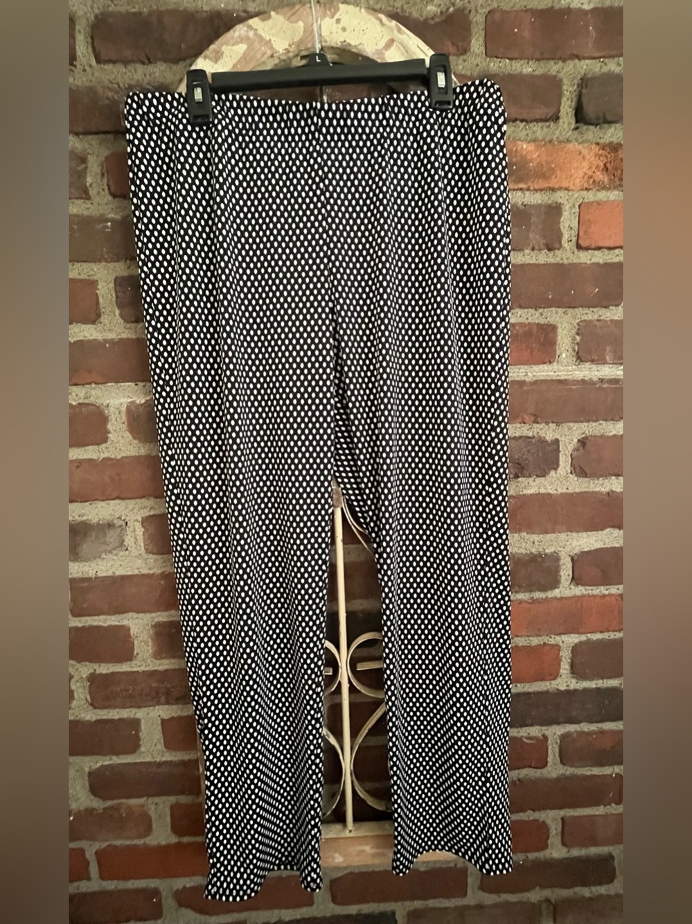 Chico’s Easywear Black & White Polka Dot Pants Chico’s Size 2
